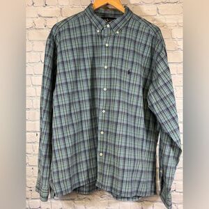 VINTAGE Ralph Lauren Greggor Heavyweight Cotton Preppy Button Down Shirt XL